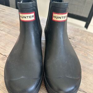 Hunter Classic Black Ankle Boots